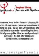 Obedience versus Surrender